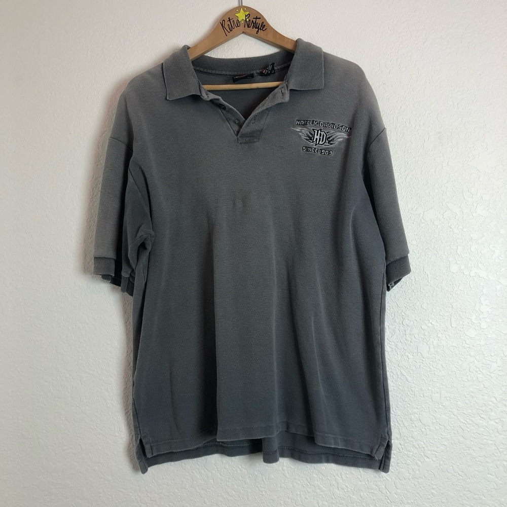 🌟 Harley-Davidson 🌟 Grey Polo